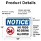 Signmission No Food No Drink Allowed, 18 in W x Rectangle, Vinyl Decal OS-2PACK-NS-D-1218-L-16123 - alternate 5
